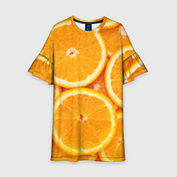 Платье клеш для девочки Апельсинчик, цвет: 3D-принт