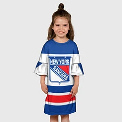 Платье клеш для девочки New York Rangers, цвет: 3D-принт — фото 2
