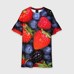 Платье клеш для девочки Berries, цвет: 3D-принт