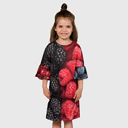 Платье клеш для девочки Ягодная, цвет: 3D-принт — фото 2