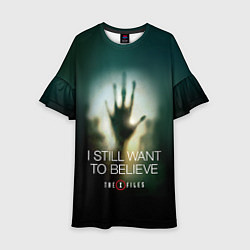 Платье клеш для девочки X-files: Alien hand, цвет: 3D-принт
