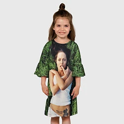 Платье клеш для девочки Анджелина Джоли, цвет: 3D-принт — фото 2