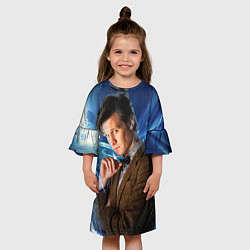 Платье клеш для девочки 11th Doctor Who, цвет: 3D-принт — фото 2