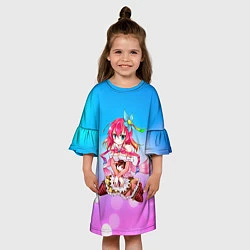 Платье клеш для девочки No Game No Life, цвет: 3D-принт — фото 2