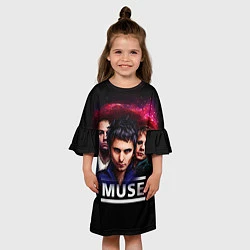 Платье клеш для девочки Muse Band, цвет: 3D-принт — фото 2