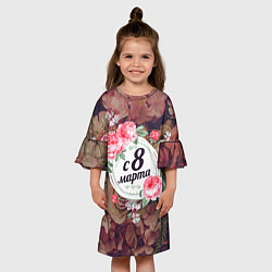 Платье клеш для девочки C 8 Марта, цвет: 3D-принт — фото 2