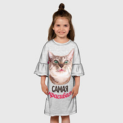 Платье клеш для девочки Самая Красивая, цвет: 3D-принт — фото 2