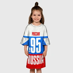 Платье клеш для девочки Russia: from 95, цвет: 3D-принт — фото 2