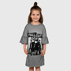 Платье клеш для девочки Fall out boy, цвет: 3D-принт — фото 2