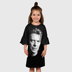 Платье клеш для девочки David Bowie: Black Face, цвет: 3D-принт — фото 2