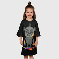 Платье клеш для девочки Bear, цвет: 3D-принт — фото 2
