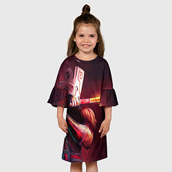 Платье клеш для девочки Juggernaut, цвет: 3D-принт — фото 2