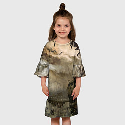 Платье клеш для девочки S.T.A.L.K.E.R: Toxic Heaven, цвет: 3D-принт — фото 2