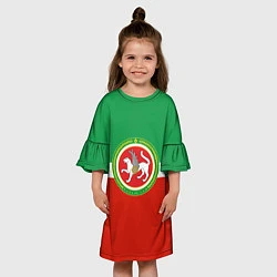 Платье клеш для девочки Татарстан: флаг, цвет: 3D-принт — фото 2