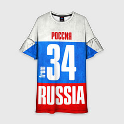 Платье клеш для девочки Russia: from 34, цвет: 3D-принт