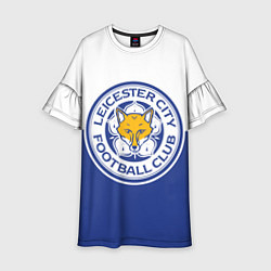 Платье клеш для девочки Leicester City FC, цвет: 3D-принт