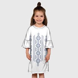 Платье клеш для девочки Вышивка 24, цвет: 3D-принт — фото 2