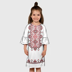 Платье клеш для девочки Вышивка 41, цвет: 3D-принт — фото 2