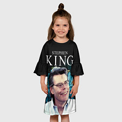 Платье клеш для девочки Stephen King: Horror, цвет: 3D-принт — фото 2