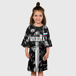 Платье клеш для девочки Спецназ 6, цвет: 3D-принт — фото 2
