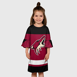 Платье клеш для девочки Arizona Coyotes, цвет: 3D-принт — фото 2