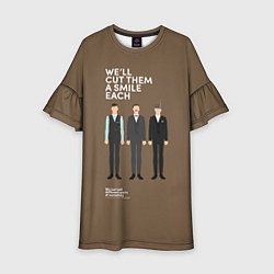 Платье клеш для девочки We'll cut them a smile each, цвет: 3D-принт