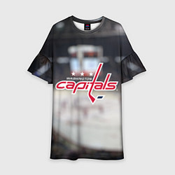 Платье клеш для девочки Washington Capitals, цвет: 3D-принт