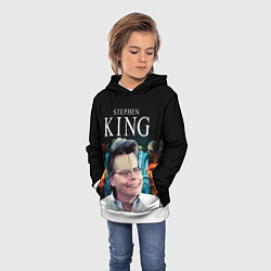 Толстовка-худи детская Стивен Кинг - Король ужасов, цвет: 3D-белый — фото 2