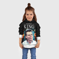 Толстовка-худи детская Стивен Кинг - Король ужасов, цвет: 3D-белый — фото 2