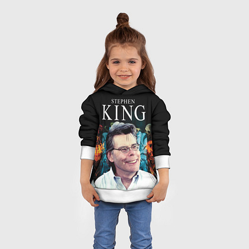 Детская толстовка Стивен Кинг - Король ужасов / 3D-Белый – фото 4
