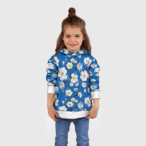 Детская толстовка Цветы ретро 5 / 3D-Белый – фото 4