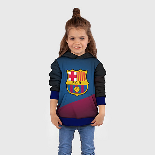 Детская толстовка FCB Barcelona / 3D-Синий – фото 4