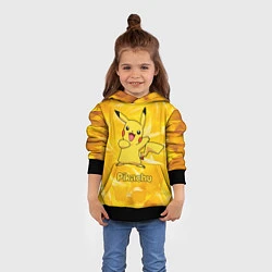 Толстовка-худи детская Pikachu, цвет: 3D-черный — фото 2