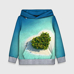 Толстовка-худи детская Остров, цвет: 3D-меланж