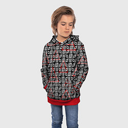 Толстовка-худи детская 30 STM: Symbol Pattern, цвет: 3D-красный — фото 2