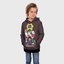 Толстовка-худи детская Undertale 3, цвет: 3D-черный — фото 2