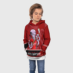 Толстовка-худи детская Detroit Red Wings, цвет: 3D-белый — фото 2