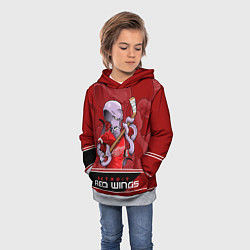 Толстовка-худи детская Detroit Red Wings, цвет: 3D-меланж — фото 2