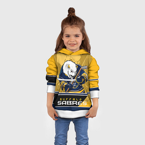 Детская толстовка Buffalo Sabres / 3D-Белый – фото 4