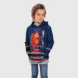 Толстовка-худи детская Montreal Canadiens, цвет: 3D-меланж — фото 2