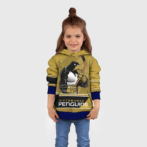 Детская толстовка Pittsburgh Penguins / 3D-Синий – фото 4