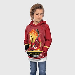 Толстовка-худи детская Calgary Flames, цвет: 3D-белый — фото 2