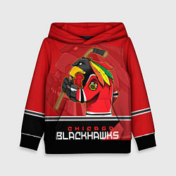 Толстовка-худи детская Chicago Blackhawks, цвет: 3D-черный