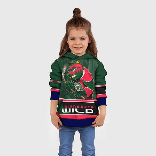 Детская толстовка Minnesota Wild / 3D-Синий – фото 4