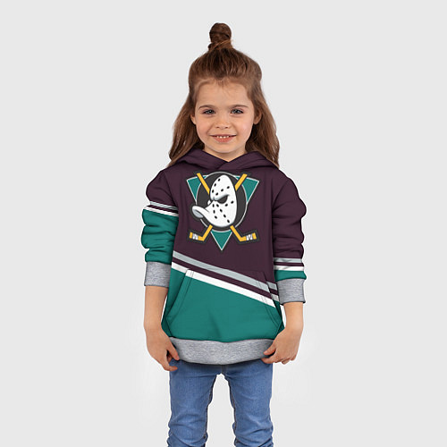 Детская толстовка Anaheim Ducks / 3D-Меланж – фото 4