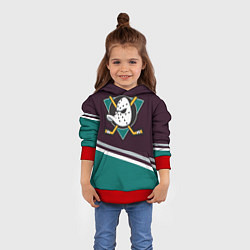 Толстовка-худи детская Anaheim Ducks, цвет: 3D-красный — фото 2