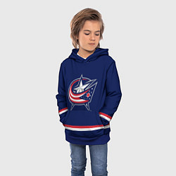 Толстовка-худи детская Columbus Blue Jackets, цвет: 3D-синий — фото 2