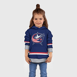 Толстовка-худи детская Columbus Blue Jackets, цвет: 3D-меланж — фото 2
