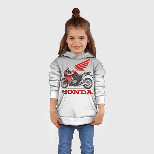 Детская толстовка Honda 2 / 3D-Белый – фото 4