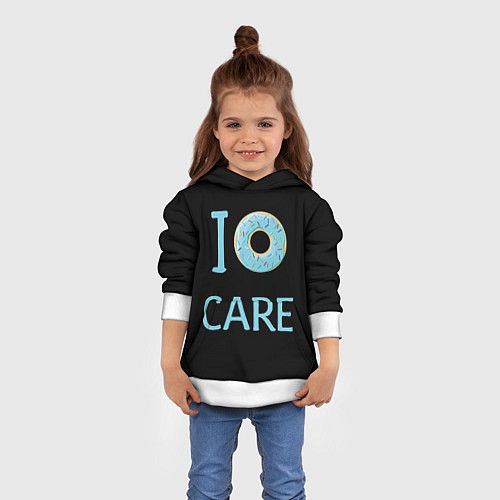 Детская толстовка I Donut care / 3D-Белый – фото 4